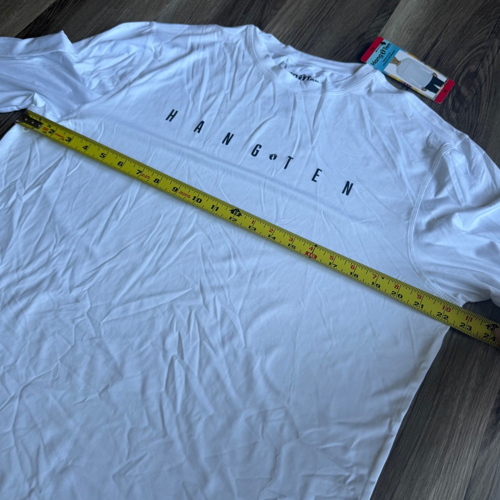 NWT Hang Ten Mens M White Long Sleeve Sun Shirt UPF 50+ Quick Dry Rash Guard - Picture 4 of 6